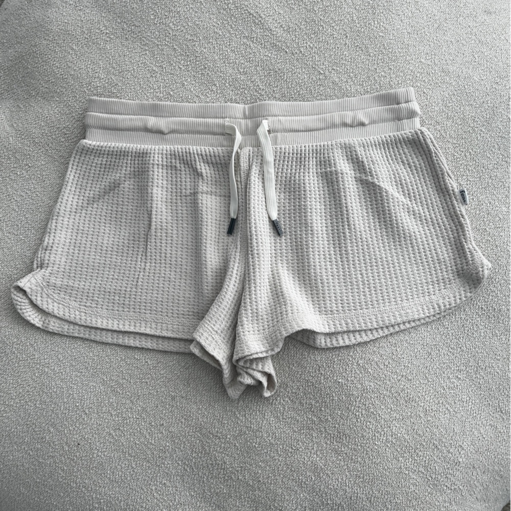 Feat TreeCell Cream Waffle Knit Shorts